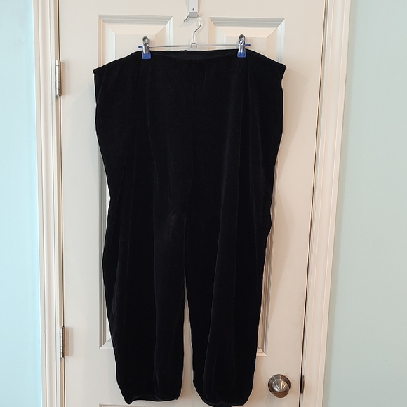 Gudrun Sjoden Pants - Gudrun Sjoden Velour Black Wide Leg Pants